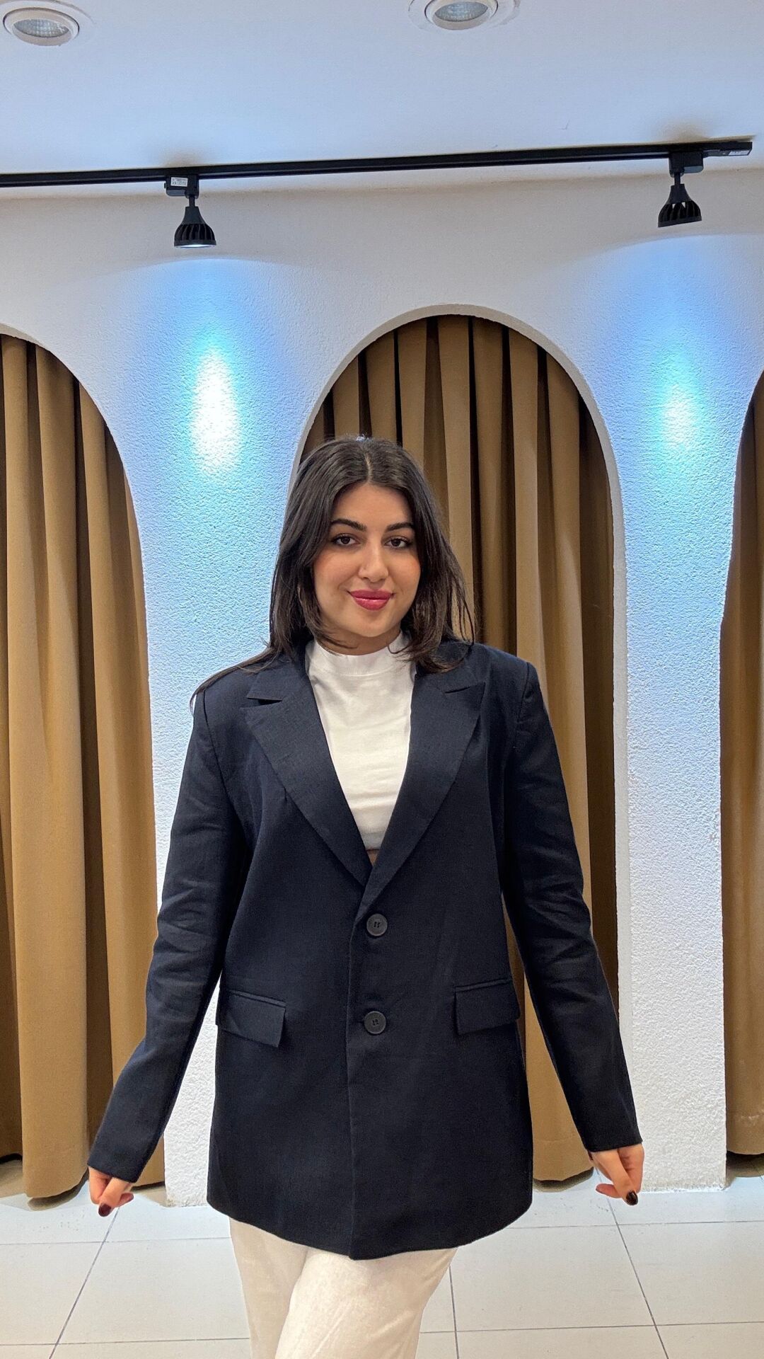 LACİVERT OVERSİZE CEKET