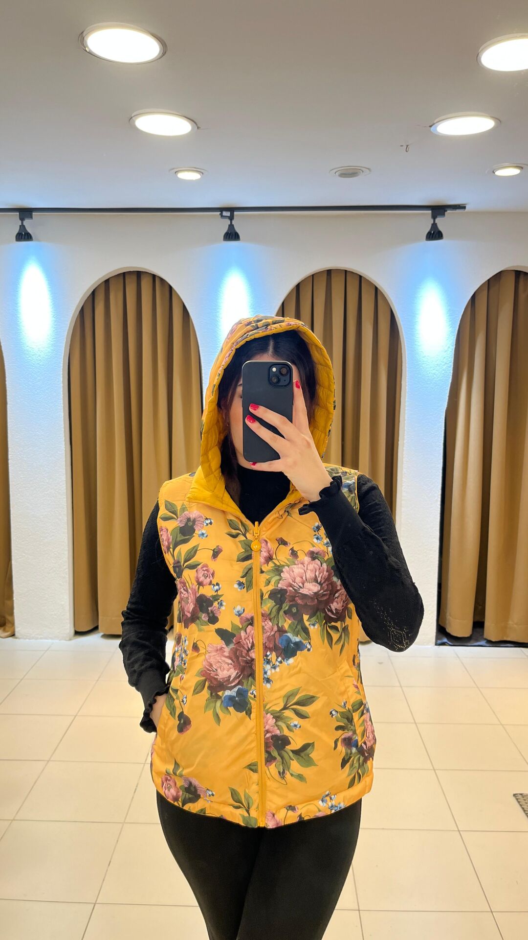 SARI ÇİFT TARAFLI KAZ TÜYÜ YELEK