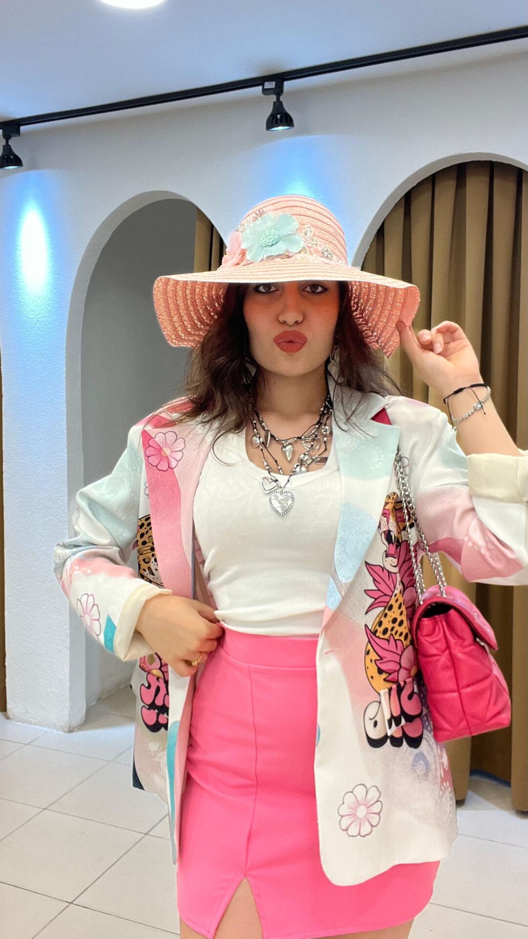 DESENLİ TASARIM İÇİ ASTARLI CEKET