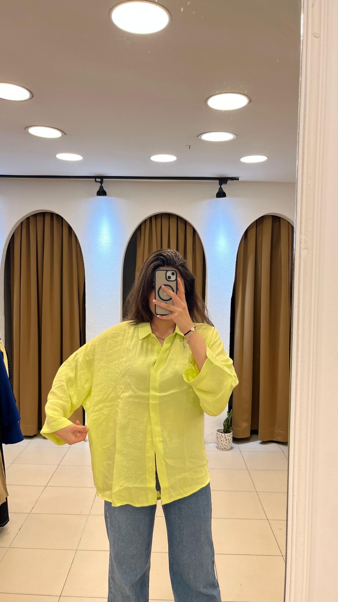 FISTIK YEŞİLİ KOTON GÖMLEK