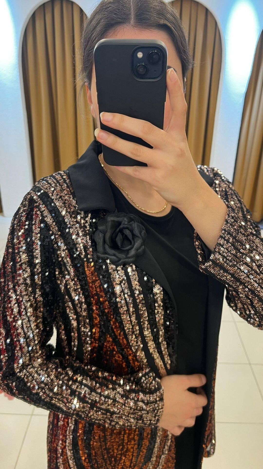 KİREMİT   PAYETLİ CEKET