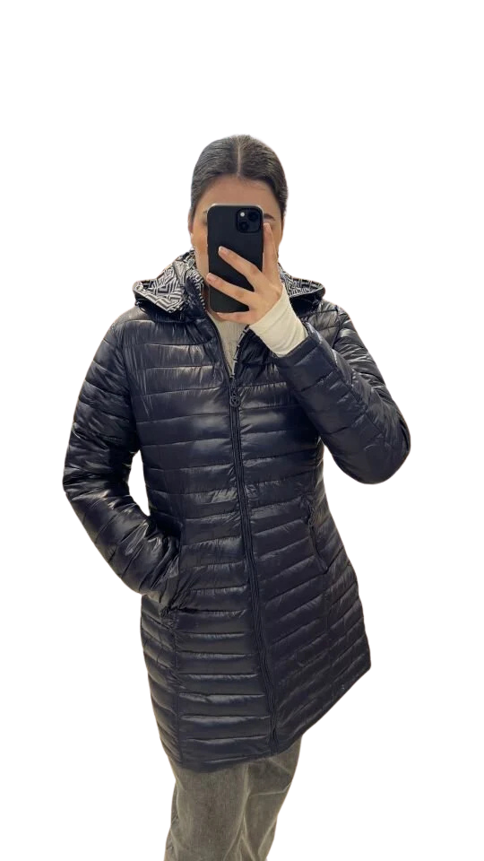 LACİVERT ÇİFT TARAFLI ŞİŞME MONT