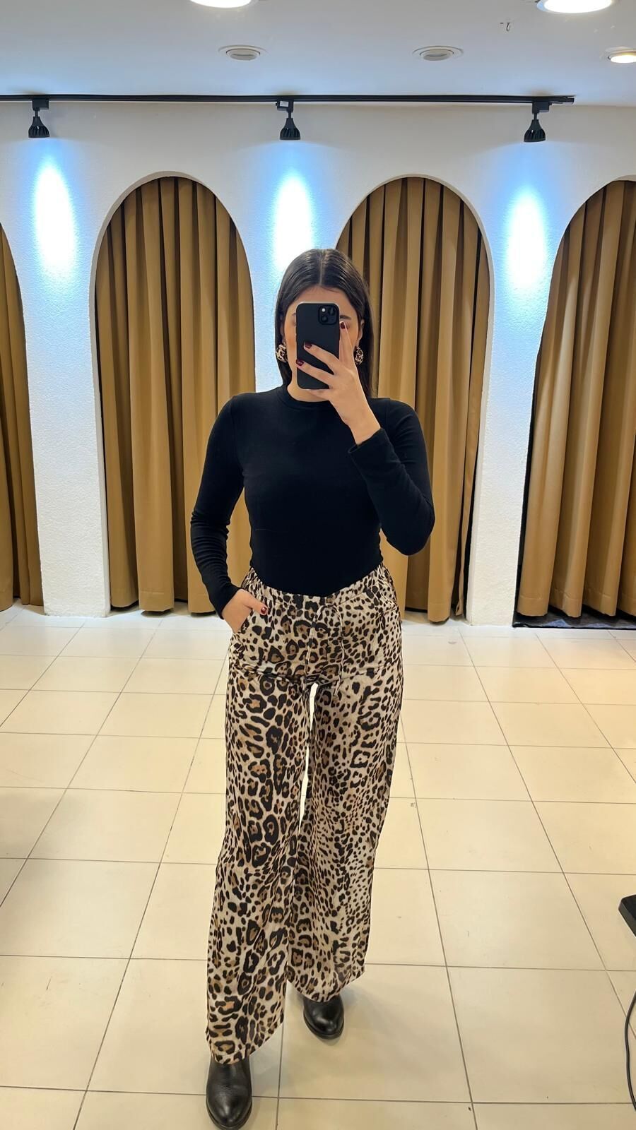 LEOPAR DESENLİ PANTOLON