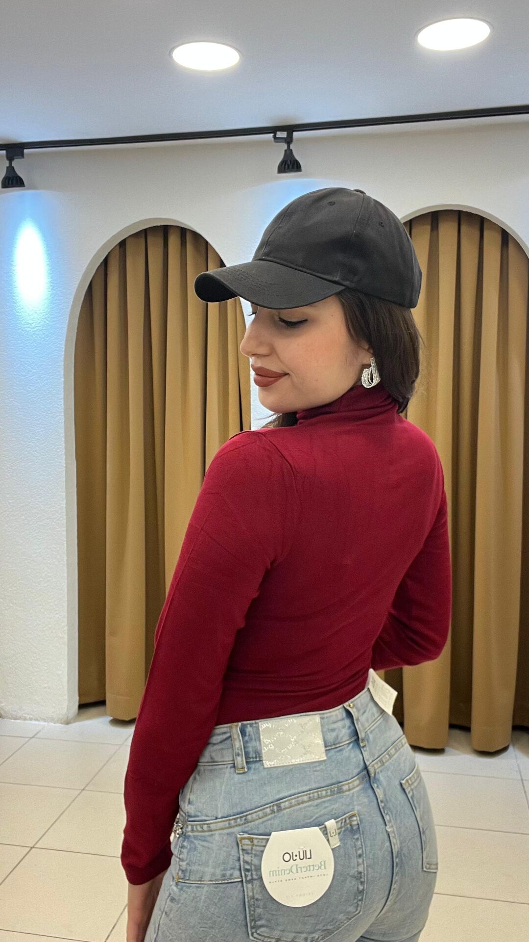 BORDO BALIKÇI YAKA UZUN KOLLU BADİ