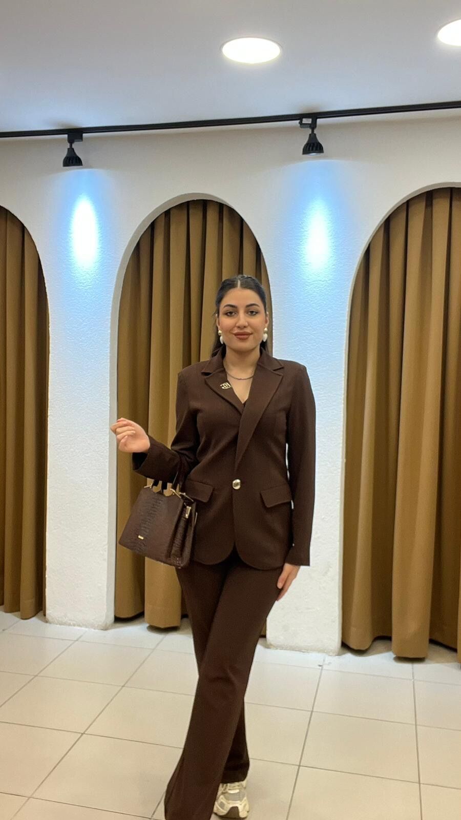 KAHVERENGİ TEK DÜĞMELİ PREMİUM TAKIM