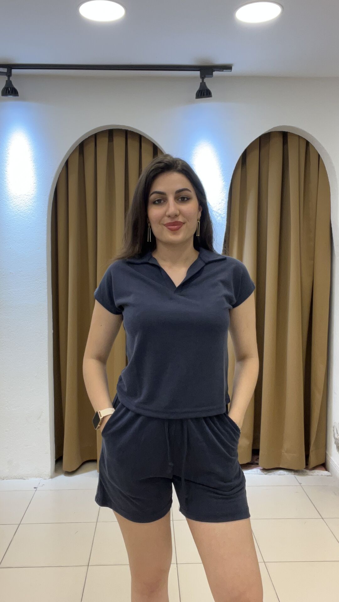 LACİVERT ŞORTLU TAKIM