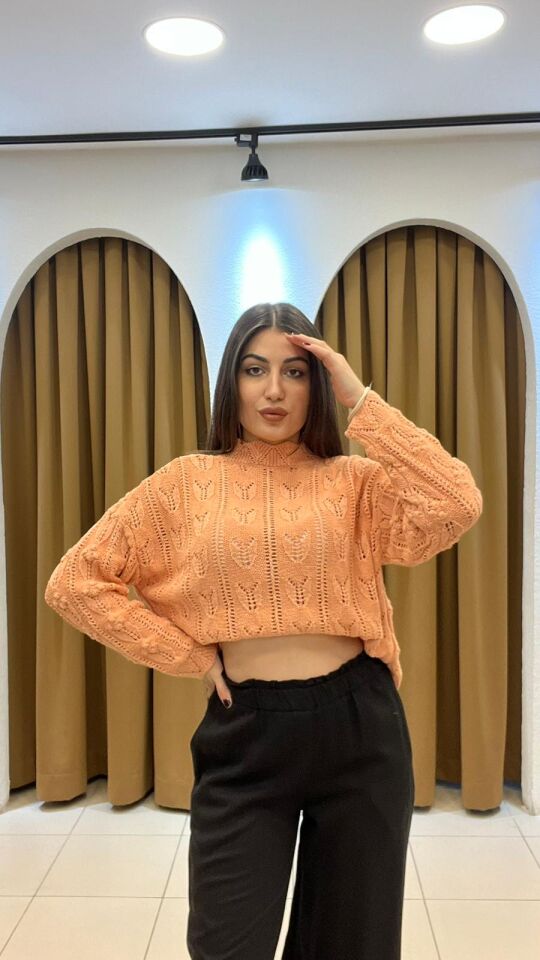 SOMON TRİKO DELİKLİ KAZAK Standart