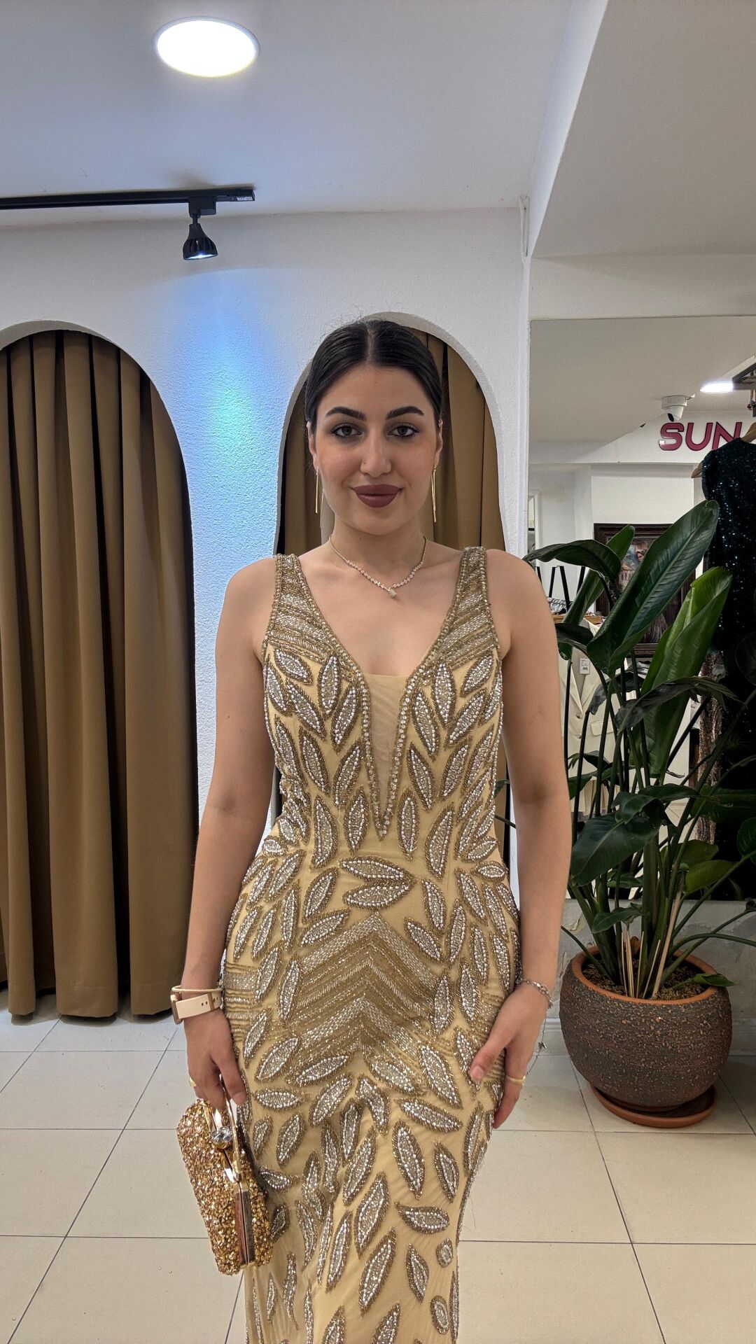 ALTIN SARISI V YAKA BALIK MODEL  ABİYE