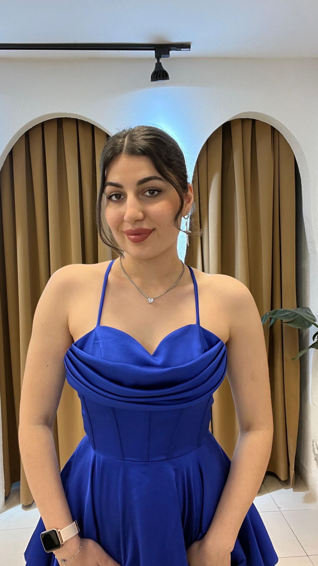 SAKS MAVİSİ MİNİ ELBİSE