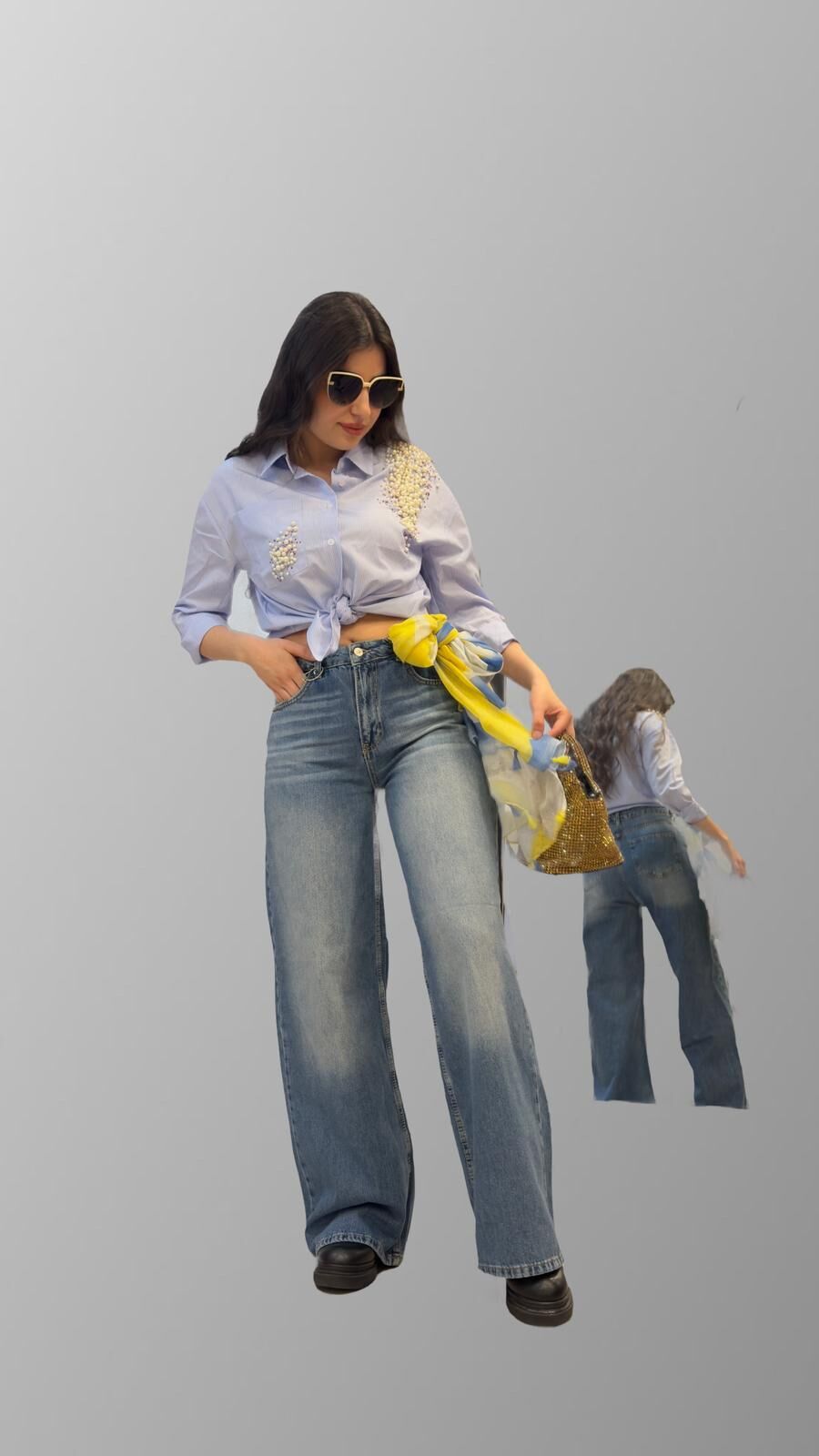 BUZ MAVİSİ İTHAL GÖMLEK