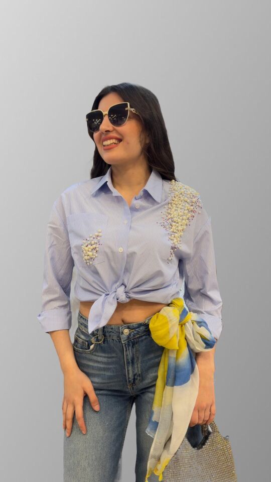 BUZ MAVİSİ İTHAL GÖMLEK