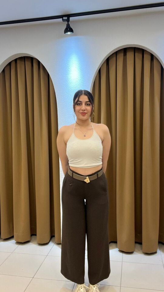 KAHVERENGİ PREMİUM KREP KUMAŞ PANTOLON 36