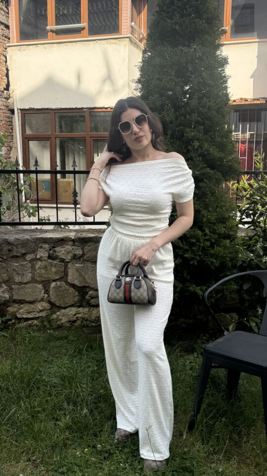 KIRIK BEYAZ PANTOLON TAKIM