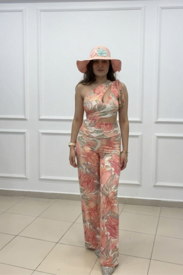 PEMBE İPEK DESENLİ TULUM M
