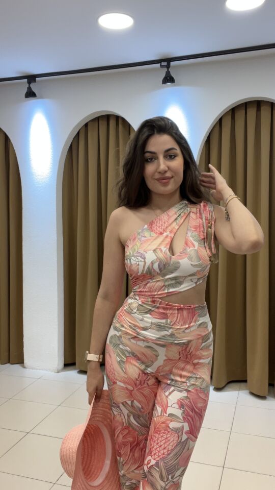 PEMBE İPEK DESENLİ TULUM M