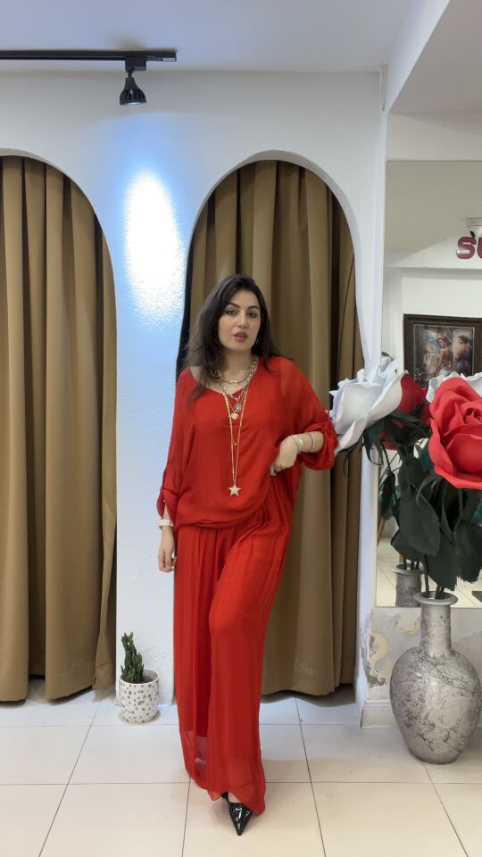 KIRMIZI İPEK TAKIM Standart