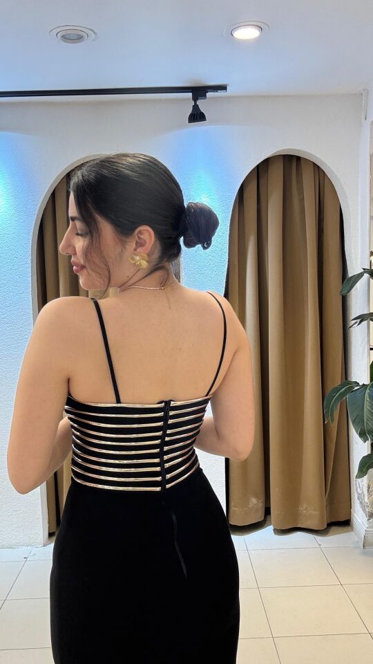 SİYAH İNCE KREP ABİYE