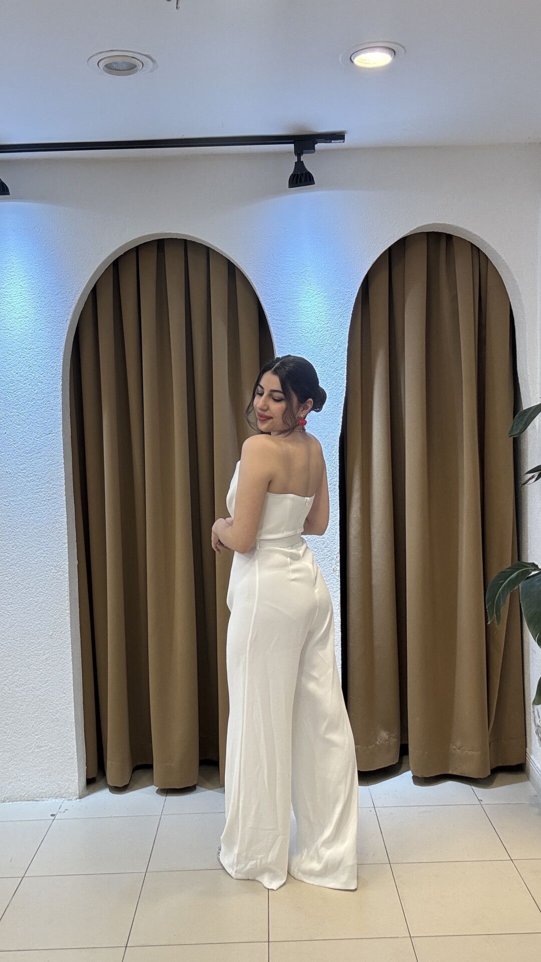 BEYAZ STRAPLEZ TULUM BEYAZ - L