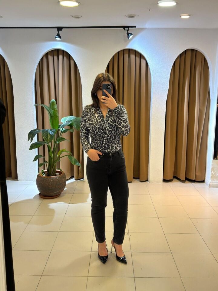 DESENLİ BODYSUIT BLUZ