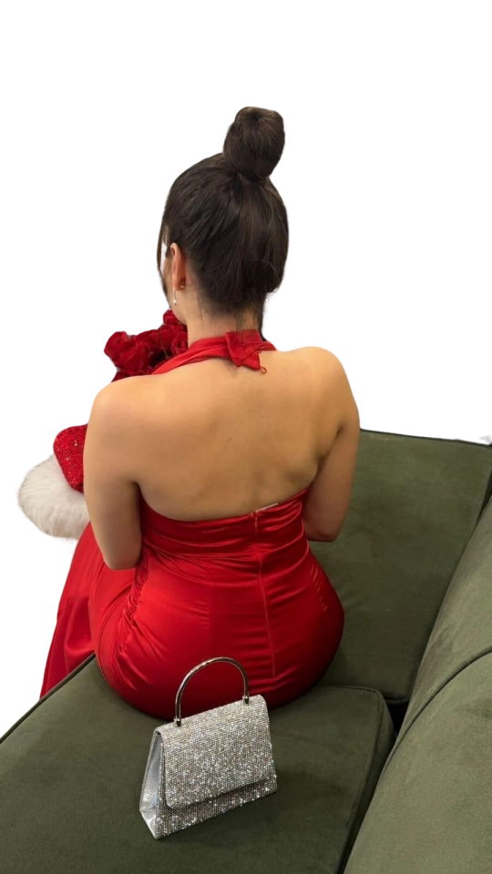 KIRMIZI ŞİFON ABİYE