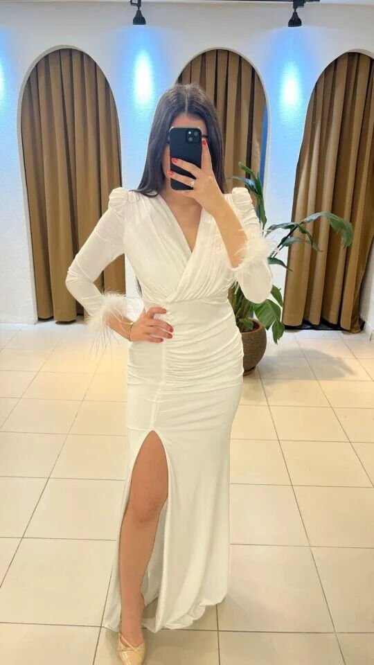 BEYAZ BUZİ KUMAŞ ABİYE