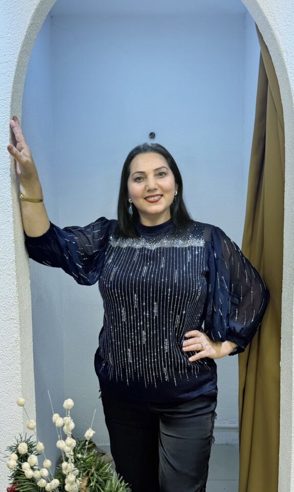 LACİVERT BUKLET TRiKO KAZAK 42