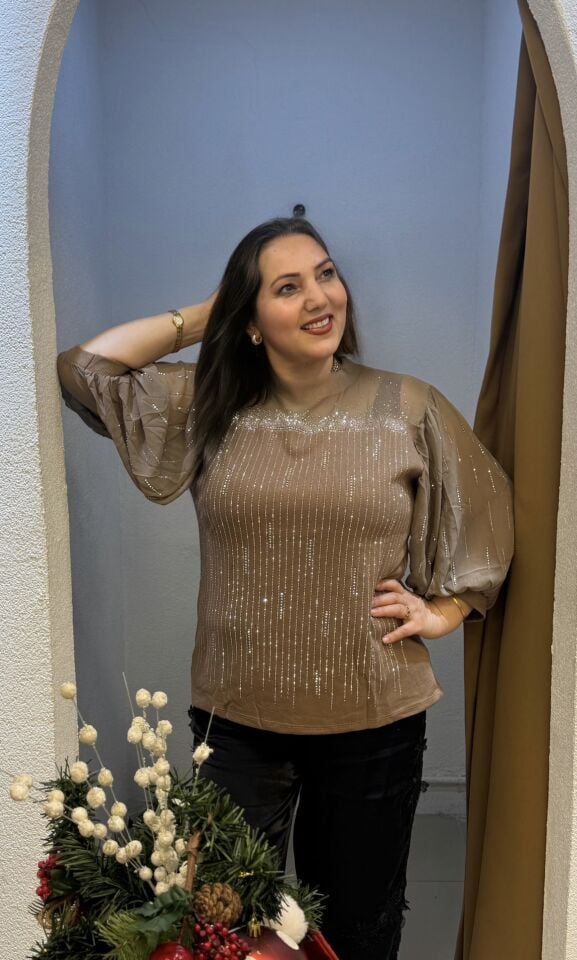 KAHVERENGİ TRİKO BUKLET KAZAK