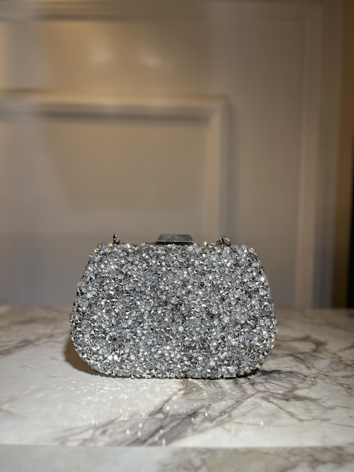GÜMÜŞ KRİSTAL ÇANTA