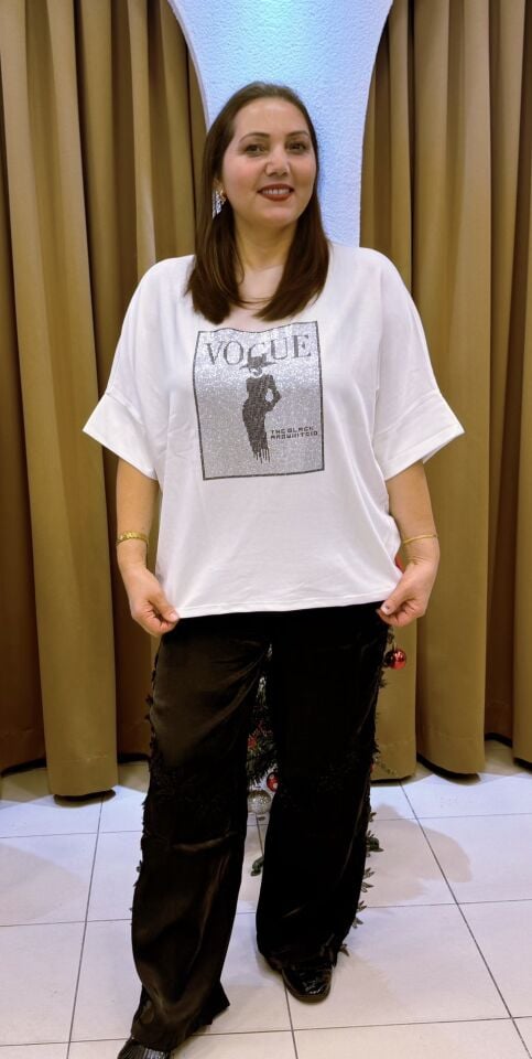 BEYAZ BUKLET TRİKO BLUZ