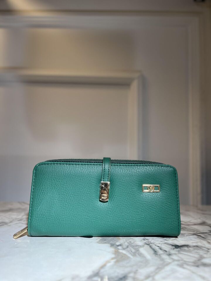 YEŞİL ORTA BOY DERİ CÜZDAN