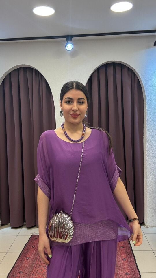 LİLA İPEK İTHAL ŞIK TAKIM 52