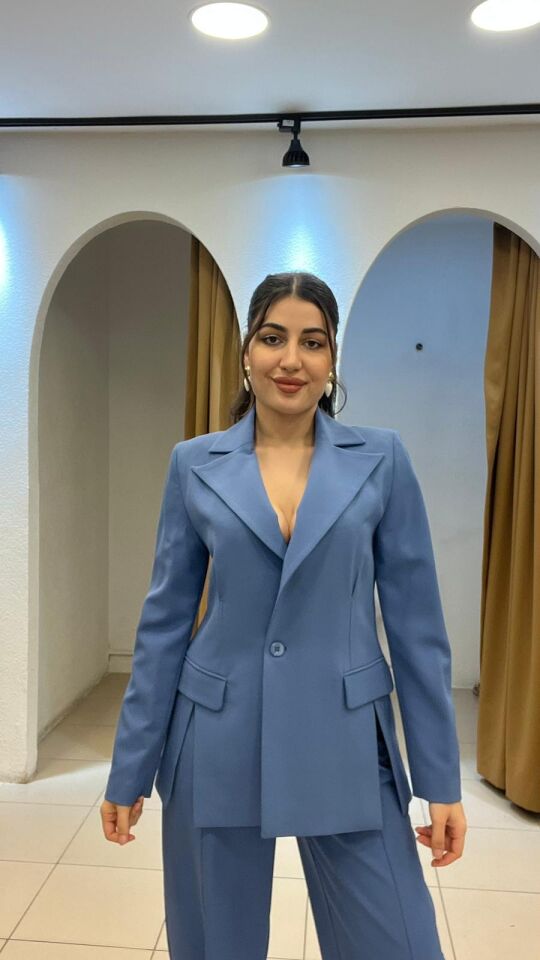 MAVİ GÜNLÜK ŞIK TAKIM