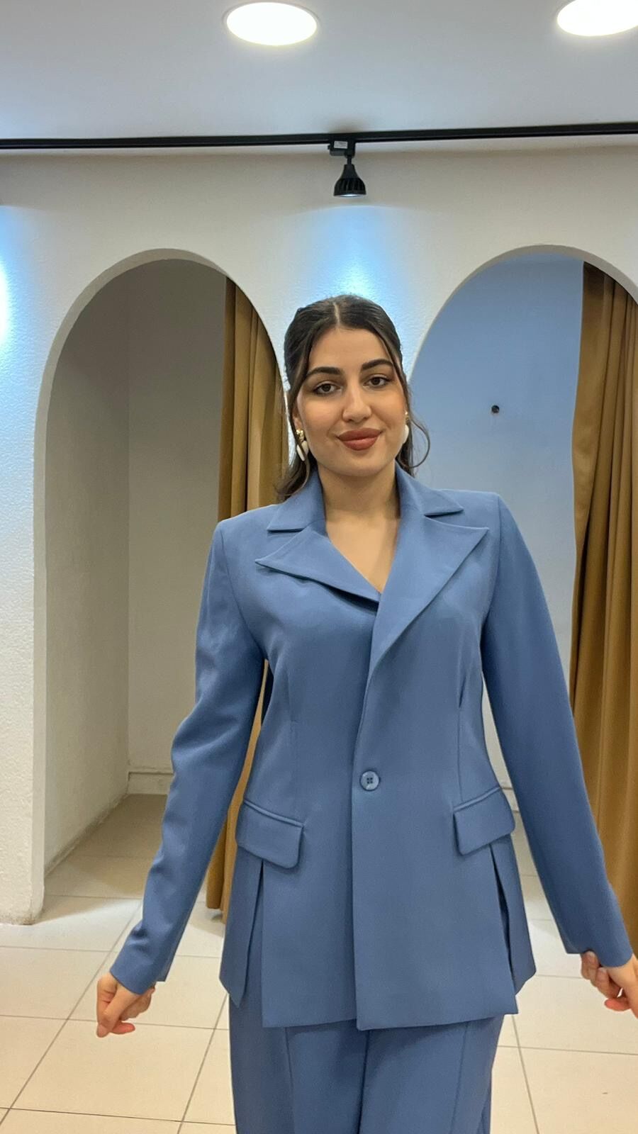 MAVİ GÜNLÜK ŞIK TAKIM