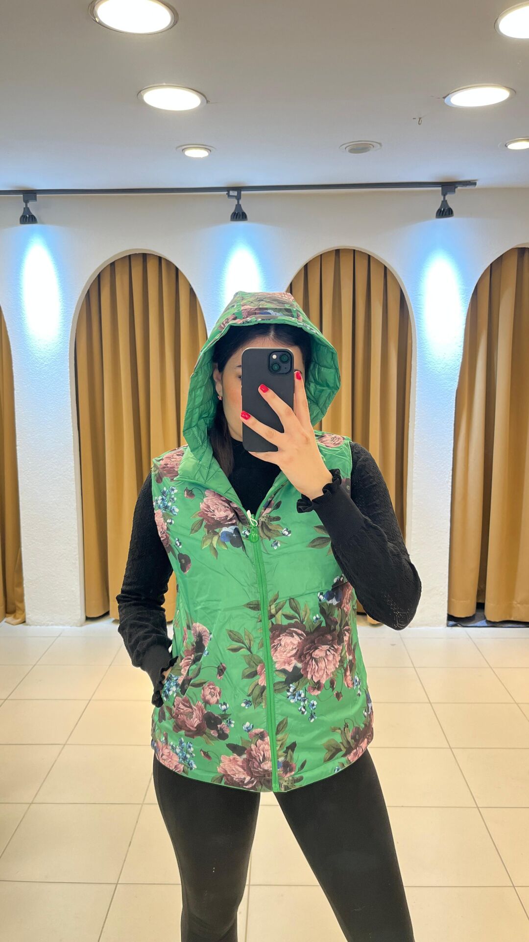 FISTIK YEŞİLİ ÇİFT TARAFLI KAZ TÜYÜ YELEK