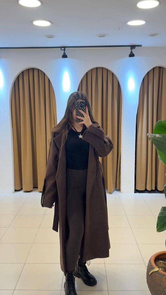 KAHVERENGİ UZUN KABAN