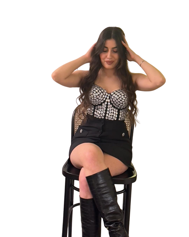 SİYAH İTHAL TAŞLI BÜSTİYER