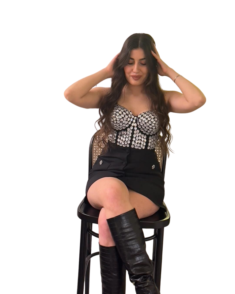 SİYAH İTHAL TAŞLI BÜSTİYER