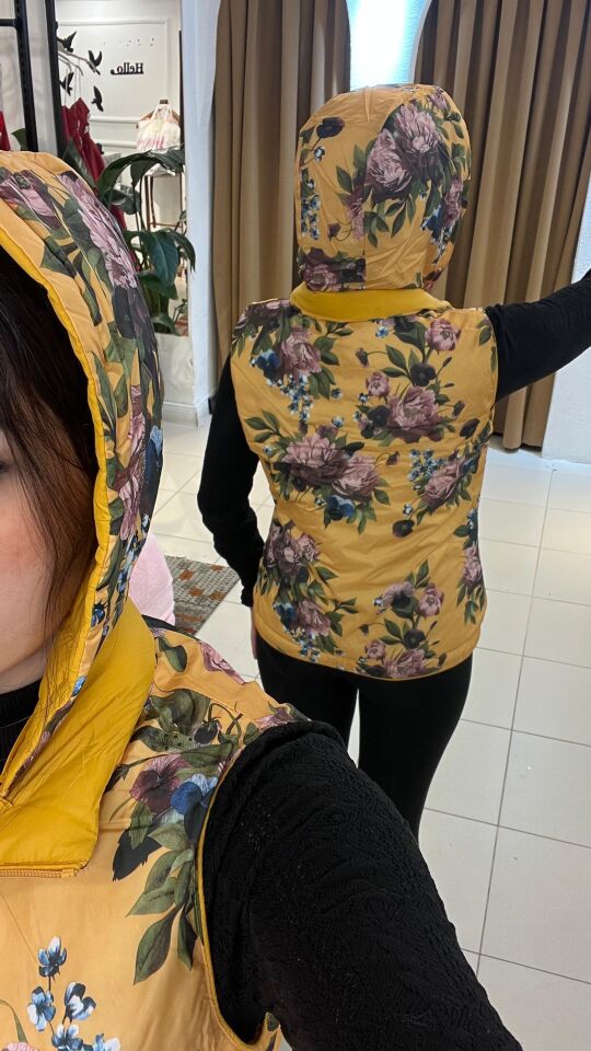 SARI ÇİFT TARAFLI KAZ TÜYÜ YELEK