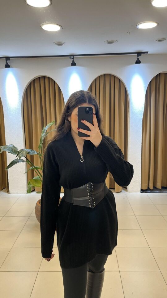 SİYAH KAZAK ELBİSE