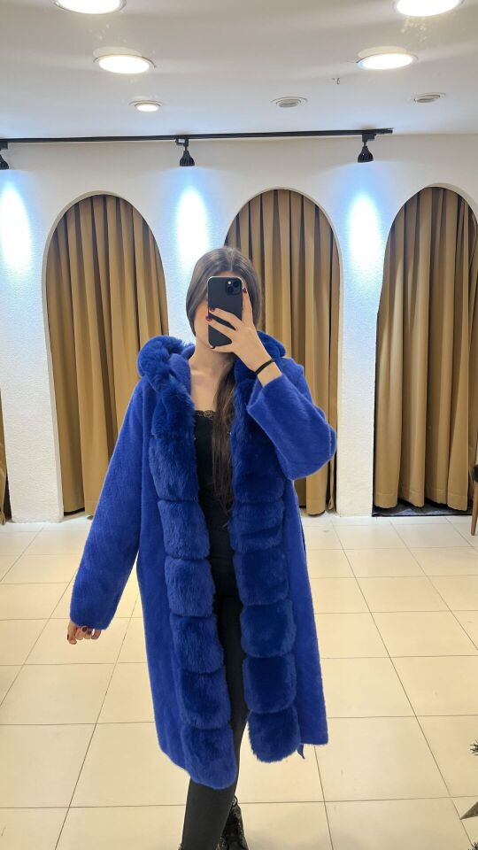 LACİVERT İTHAL ANGORA KÜRK