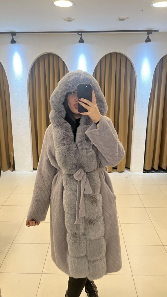 GRİ İTHAL ANGORA KÜRK