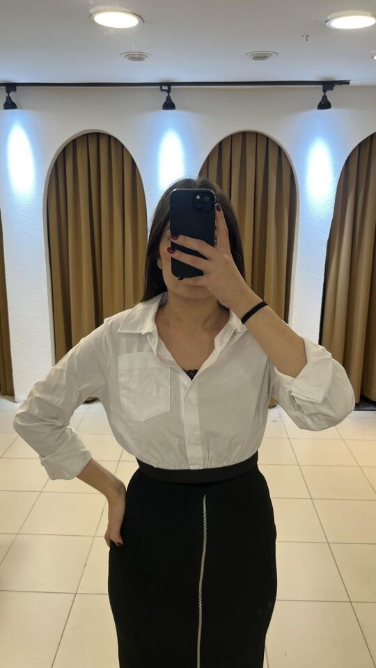 BEYAZ MİNİ GÖMLEK