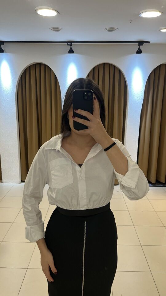 BEYAZ MİNİ GÖMLEK