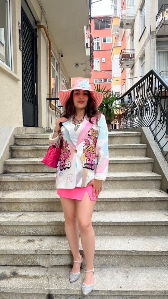 DESENLİ TASARIM İÇİ ASTARLI CEKET