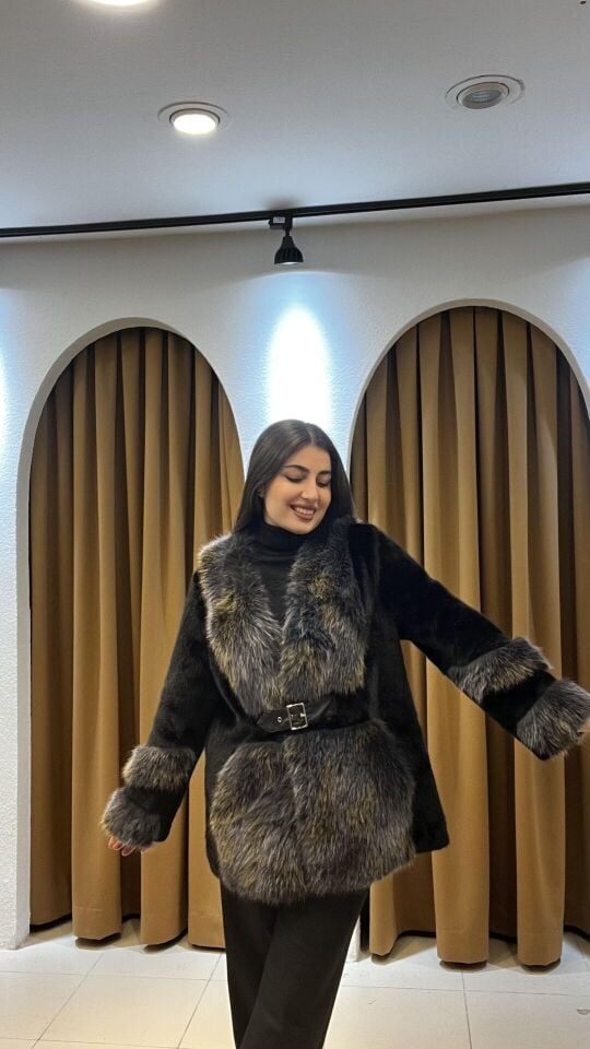 SİYAH KEMERLİ KÜRK