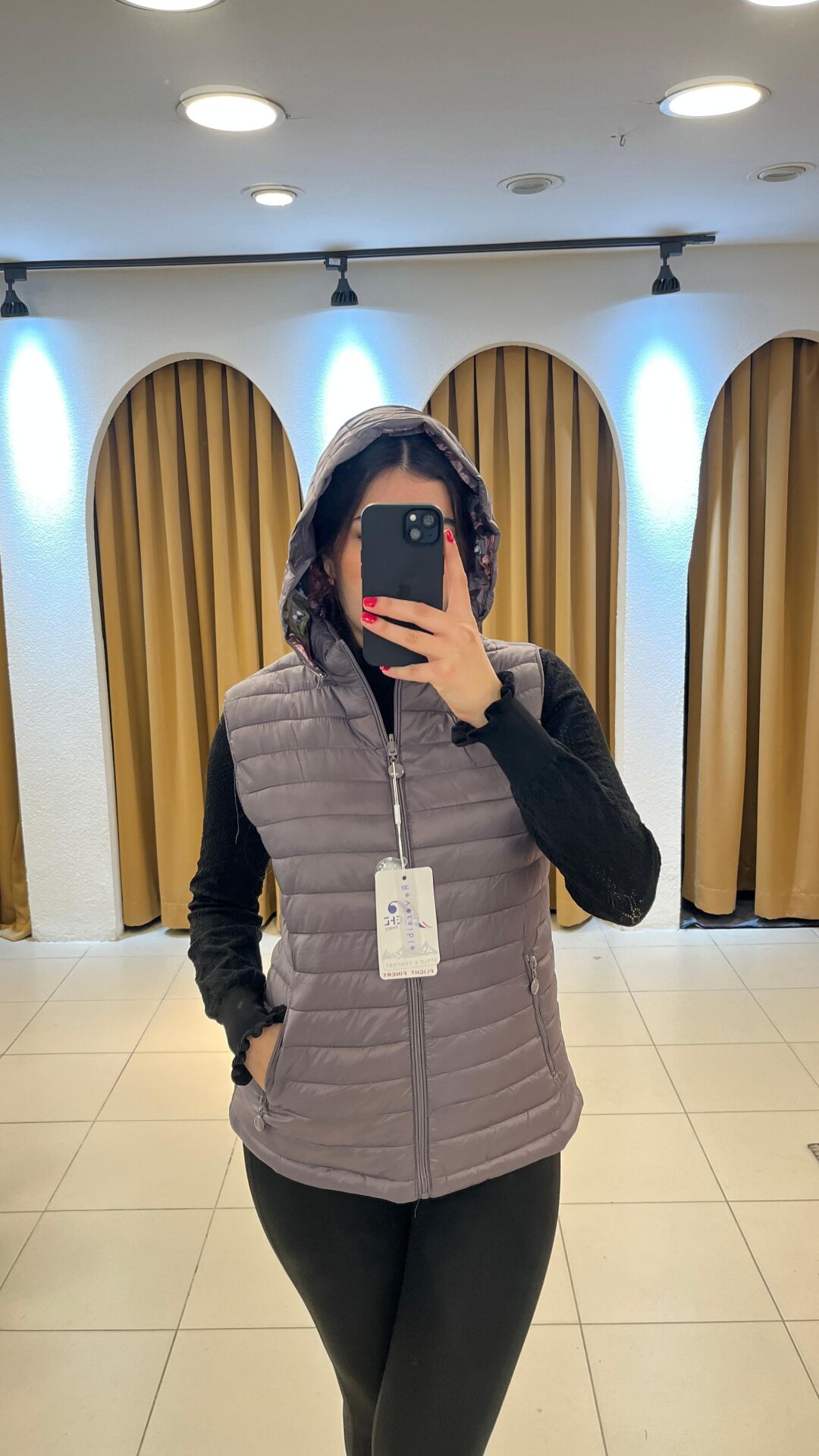 FÜME ÇİFT TARAFLI KAZ TÜYÜ YELEK