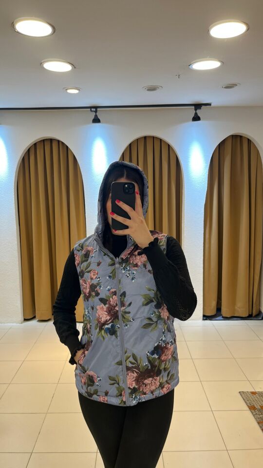 AÇIK MAVİ ÇİFT TARAFLI KAZ TÜYÜ YELEK