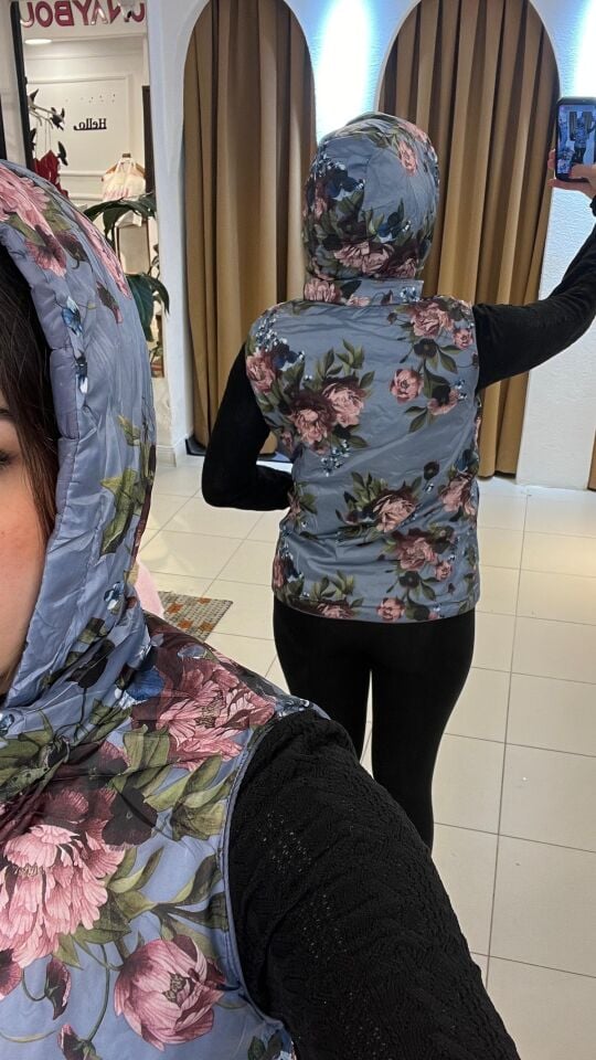 AÇIK MAVİ ÇİFT TARAFLI KAZ TÜYÜ YELEK