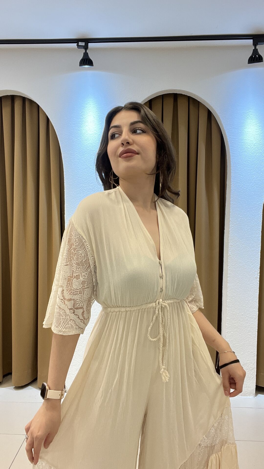 EKRU YAZLIK FIRFIRLI TULUM