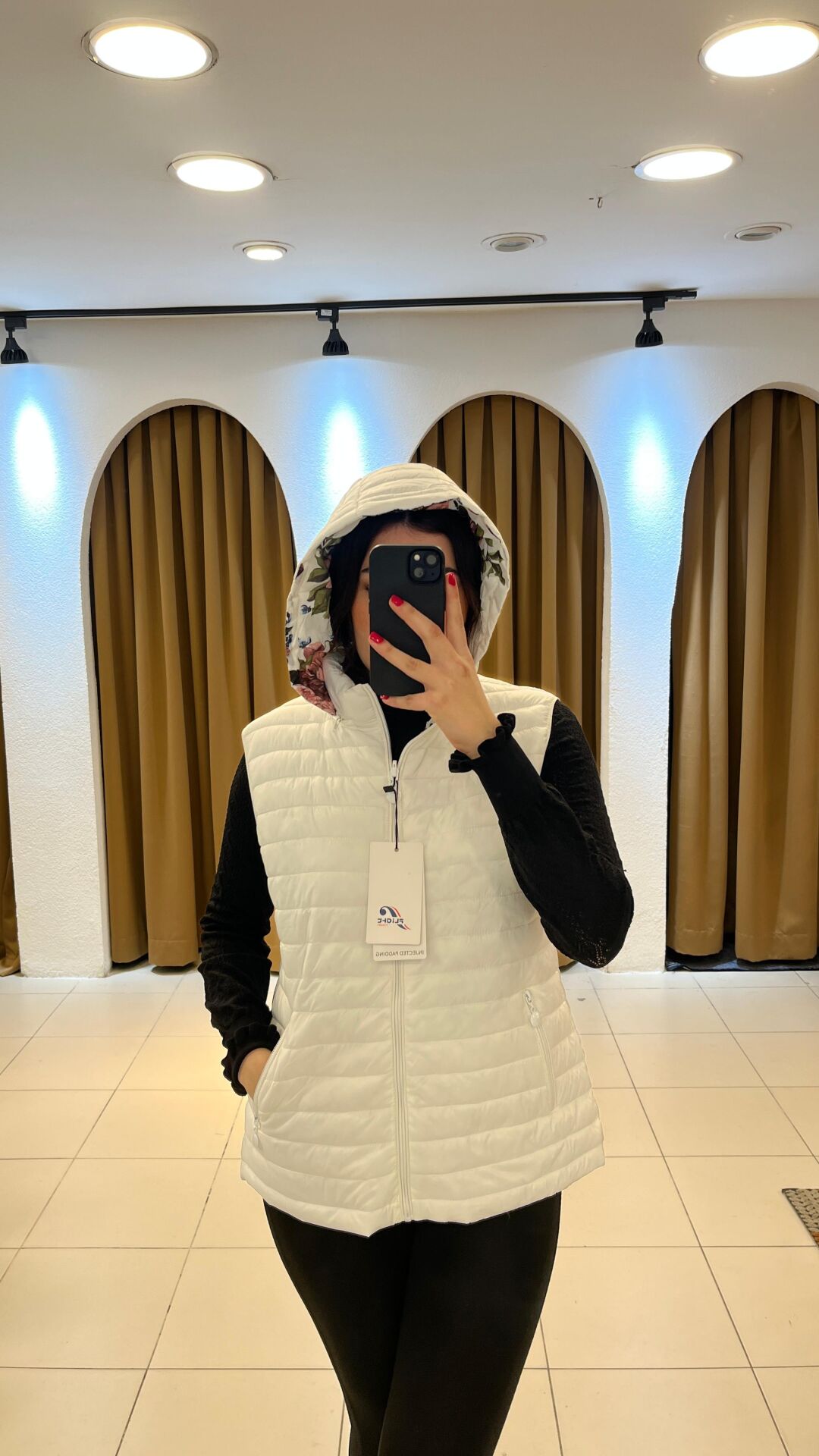 BEYAZ ÇİFT TARAFLI KAZ TÜYÜ YELEK